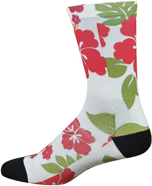 DeFeet Sublimation 6-Inch Aloha Sock Color: White/Red/Green