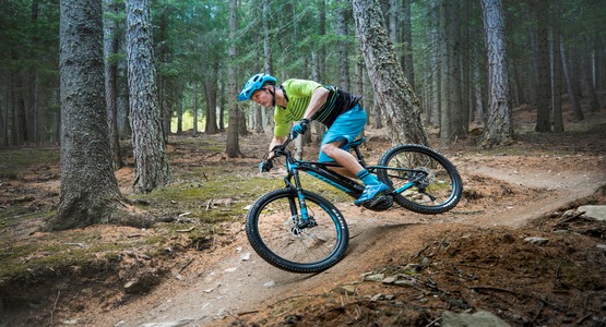 Hit the trails hard with Giant Cycles Full-E+ Electric Mountain Bikes!