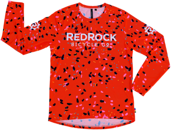 Red Rock Bicycle Breccia All Mountain Long Sleeve Jersey- Orange