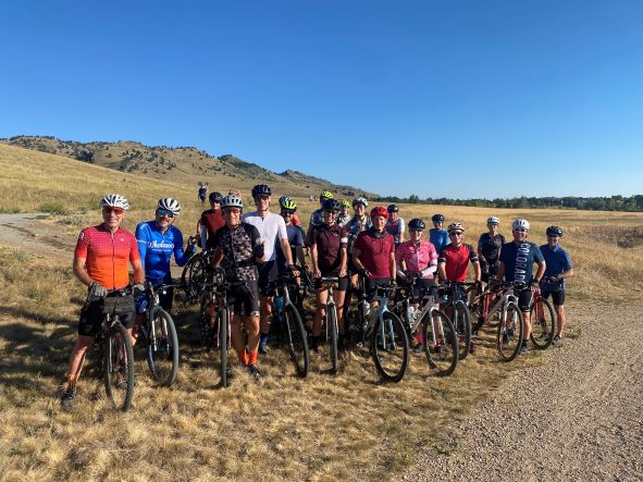 Gravel group ride north of Boulder
