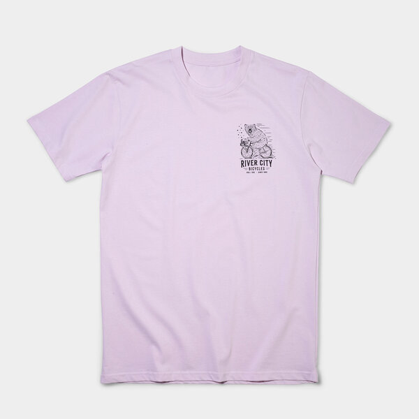 River City Bicycles Bear Logo T-Shirt Orchid