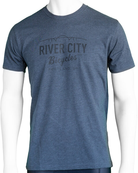 River City Bicycles Bridge Logo T-Shirt Charcoal/Black 