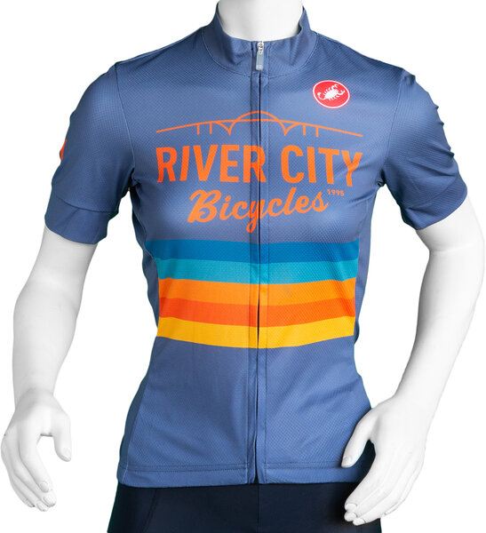 River City Bicycles Castelli SS Grey Stripe Womens Jersey 