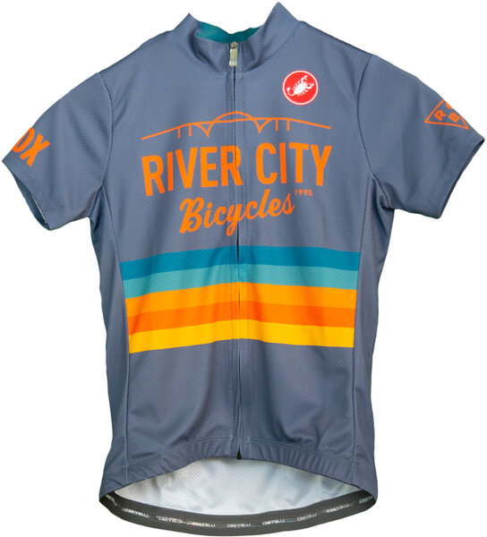 River City Bicycles Castelli Grey Stripe Youth Jersey 