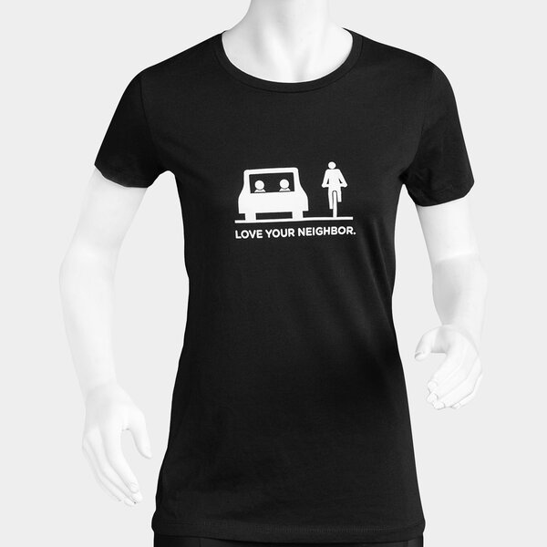 River City Bicycles Love Your Neighbor T-Shirt, Womens