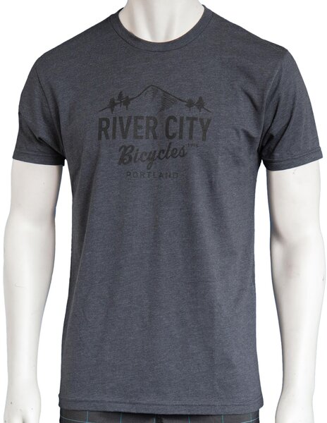 River City Bicycles Mountain Logo Tee - Charcoal/Black