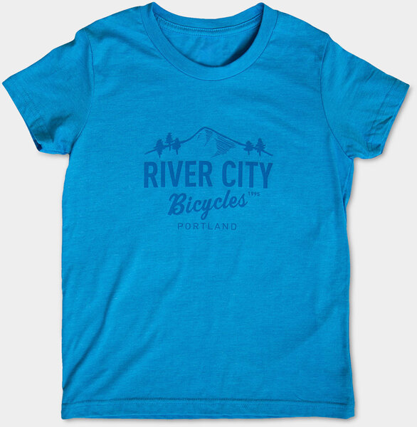 River City Bicycles Bridge Logo Youth Tee - Blue
