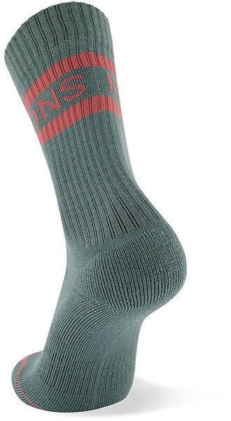 Mons Royale Signature Crew Sock Color: Burnt Sage/Terracotta