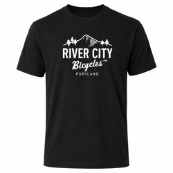 River City Bicycles Mountain Logo Men's Tee - Black 