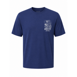 River City Bicycles RCB Bear Capilene Patagonia Everyday T Shirt Clement Blue