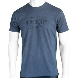 River City Bicycles Bridge Logo T-Shirt Charcoal/Black