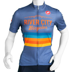River City Bicycles Castelli SS Grey Stripe Womens Jersey
