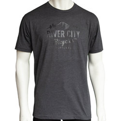 River City Bicycles Mountain Logo Men's Tee - Charcoal