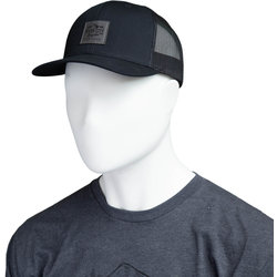 River City Bicycles Trucker Hat, Mountain Logo Patch - Black
