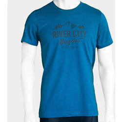 River City Bicycles Mountain Logo T-Shirt Deep Teal/Charcoal