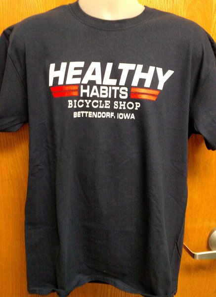 Healthy Habits Custom Women's Navy T-shirt