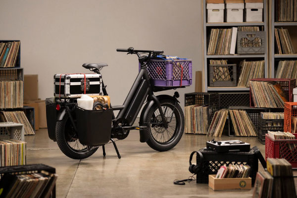 Specialized Globe Haul ST electric cargo bike loaded with gear