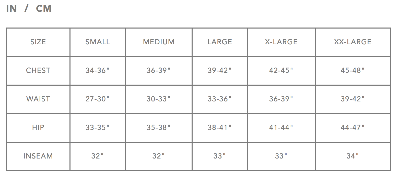 Dakine Size Chart