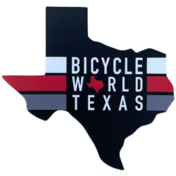 Bicycle World Texas Sticker