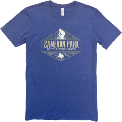 Bicycle World Cameron Park Trail Map Shirt - Blue
