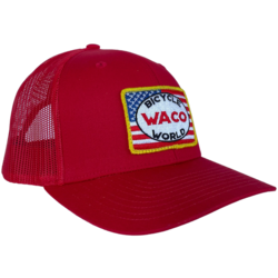 Bicycle World Red Patch Hat