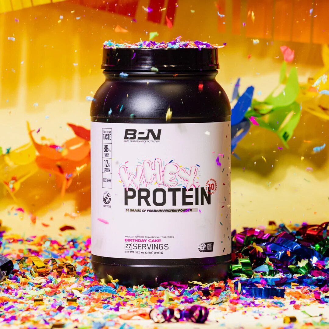 Bare Performance Nutrition BIRTHDAY CAKE WHEY PROTEIN - Family Owned Waco Bike Shop