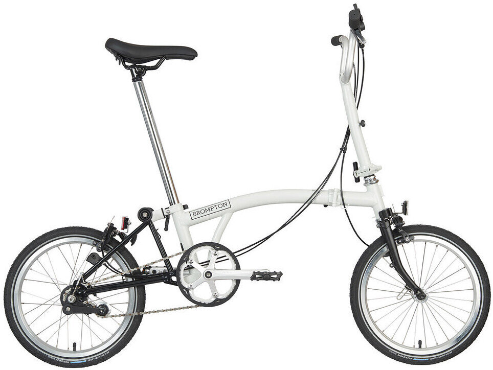 Brompton 折りたたみ自転車 ホワイト A LINE Brompton A Line 3 Speed White - Just Ride L.A. | Downtown LA