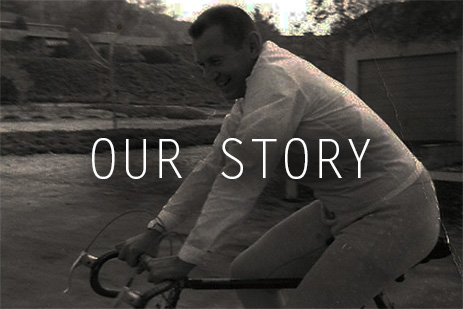 Our founder riding a bike. 