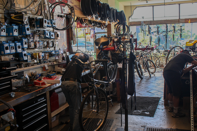 Service Department at Adams Avenue Bicycles