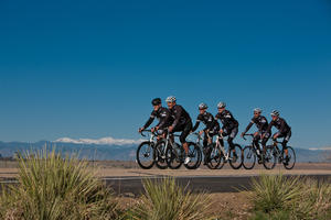 Group on road ride