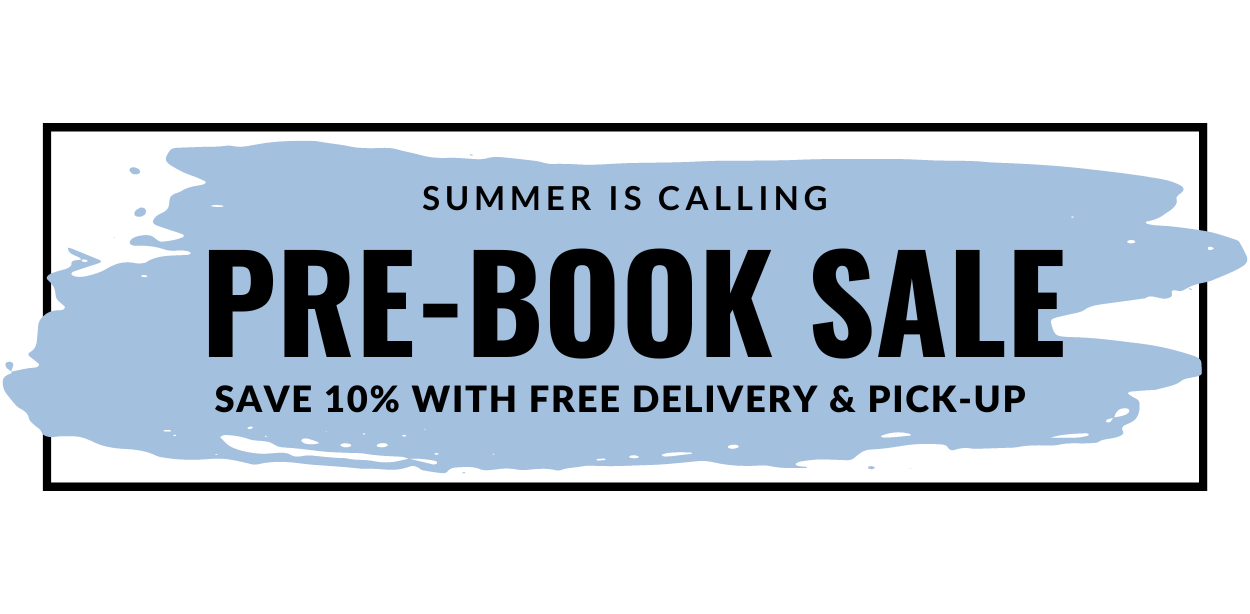 Pre-Book Sale for Summertime bicycle rentals. Save 10% with free delivery and pick up