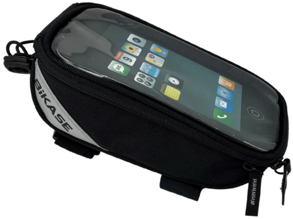 BiKASE EBike Phone Holder – Beetle Phone Bag For Large Diameter Bike Frames