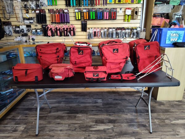 Used Bike Used Cannondale Panniers and Handle Bar Bags 2 Set Bundle (Red)