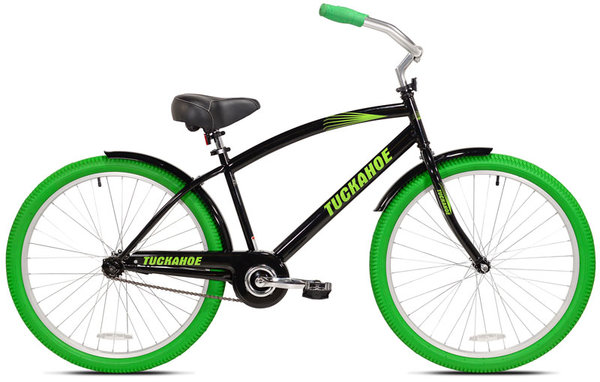 black and green cruiser bike