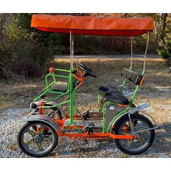 NewTecnoArt Used 2019 NewTecnoArt Selene Sport Surrey Bike (Orange & Green w/ Orange Top)