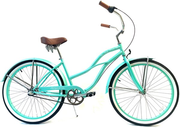 San Diego Bicycle Company Ladies Garnet 3 Speed – Sea Glass Beach Cruiser