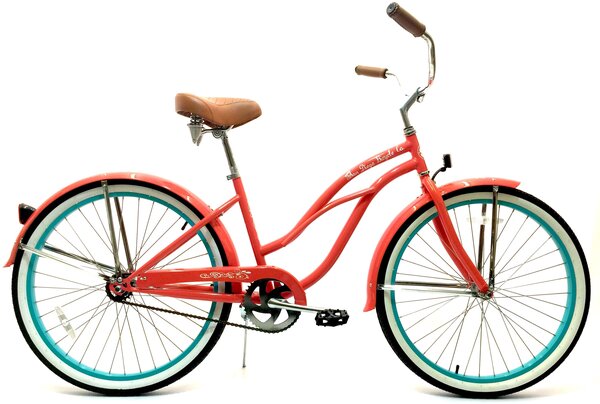 San Diego Bicycle Company Ladies Garnet – Coral Beach Cruiser