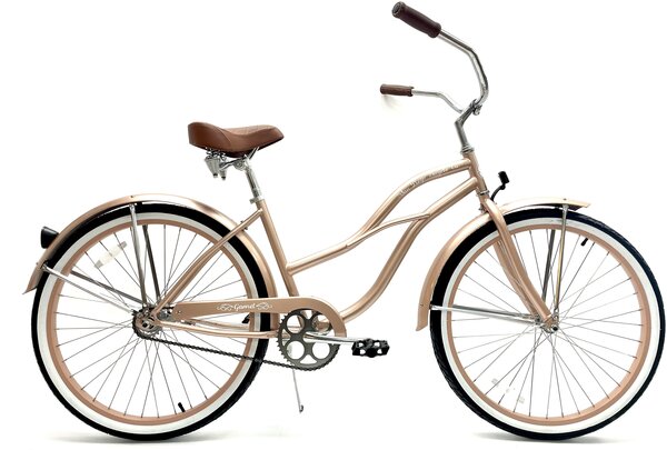 San Diego Bicycle Company Ladies Garnet – Rose Gold Beach Cruiser
