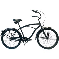 San Diego Bicycle Company Mens Garnet 3 Speed – Matte Black Beach Cruiser