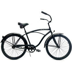San Diego Bicycle Company Mens Garnet – Matte Black Beach Cruiser