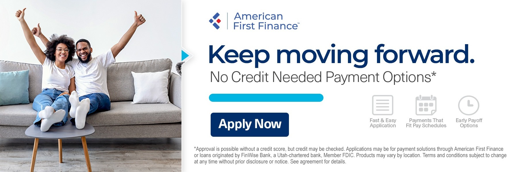 American First Finance | No Credit Needed Payment Options* | Apply Now