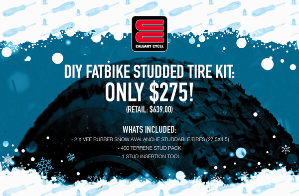 Calgary Cycle DIY Fat Bike Studded Tire Kit