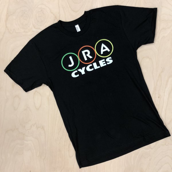 JRA Cycles T-Shirt: JRA Logo Rings Black
