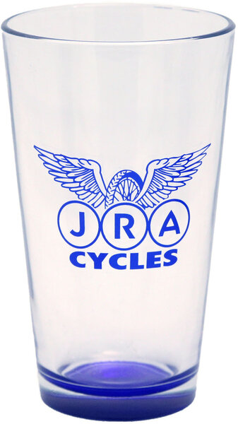 JRA Cycles Pint Glass: JRA 16oz Single Logo, Dark Blue