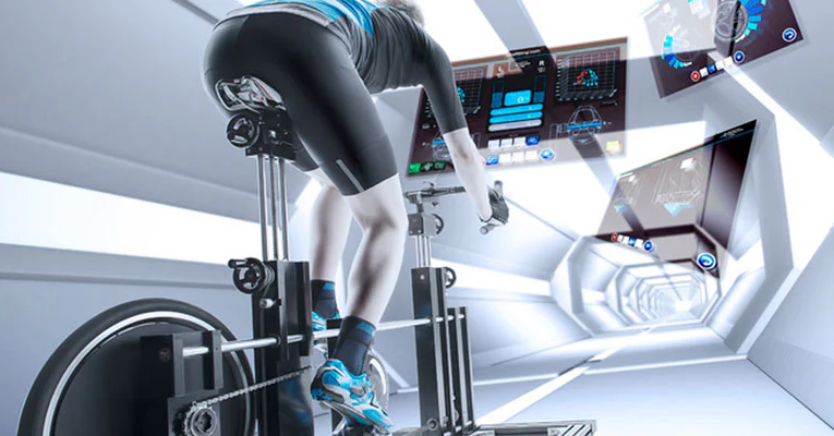 Cyclist riding a custom fit bike during Precision Ride Rx bike fitting session at Pearland Bicycles