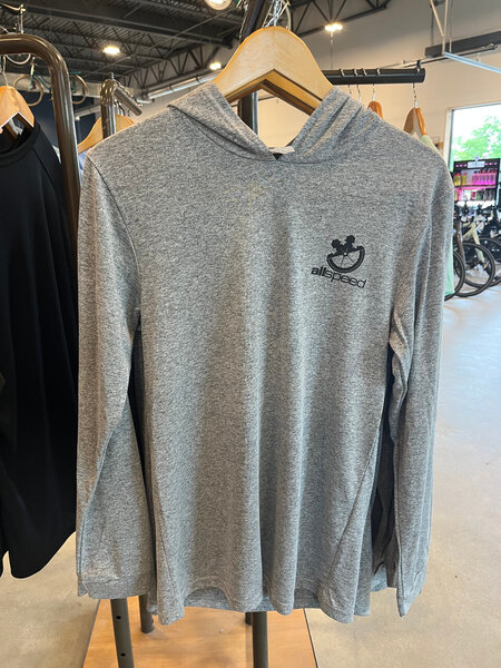Allspeed Performance Hooded L/S Logo Tee Color: Heather Grey