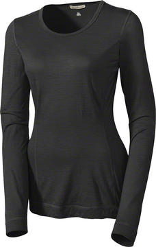 Smartwool SMARTWOOL WOMEN'S MICROWEIGHT BASE LAYER CREW TOP: BLACK
