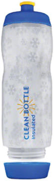 Clean Bottle Clean Bottle Insulated Water Bottle: 22oz; White/Blue