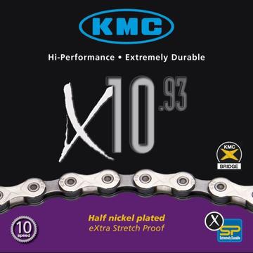 KMC KMC X10.93 Chain: 10 speed 116 Links Silver