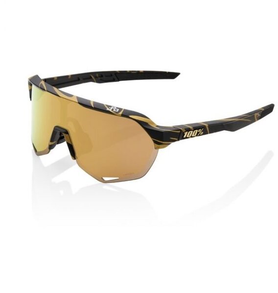 100% Sports Performance Eyewear S2 - Peter Sagan LE Metallic Gold Flake - HiPER Gold Mirror Lens